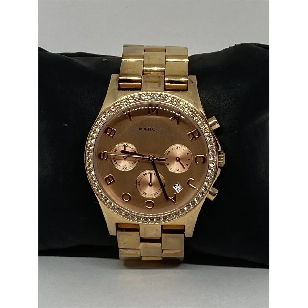 Marc Jacobs Henry MBM3118 Rose Gold Stainless Steel Analog Dial Quartz Watch UC6